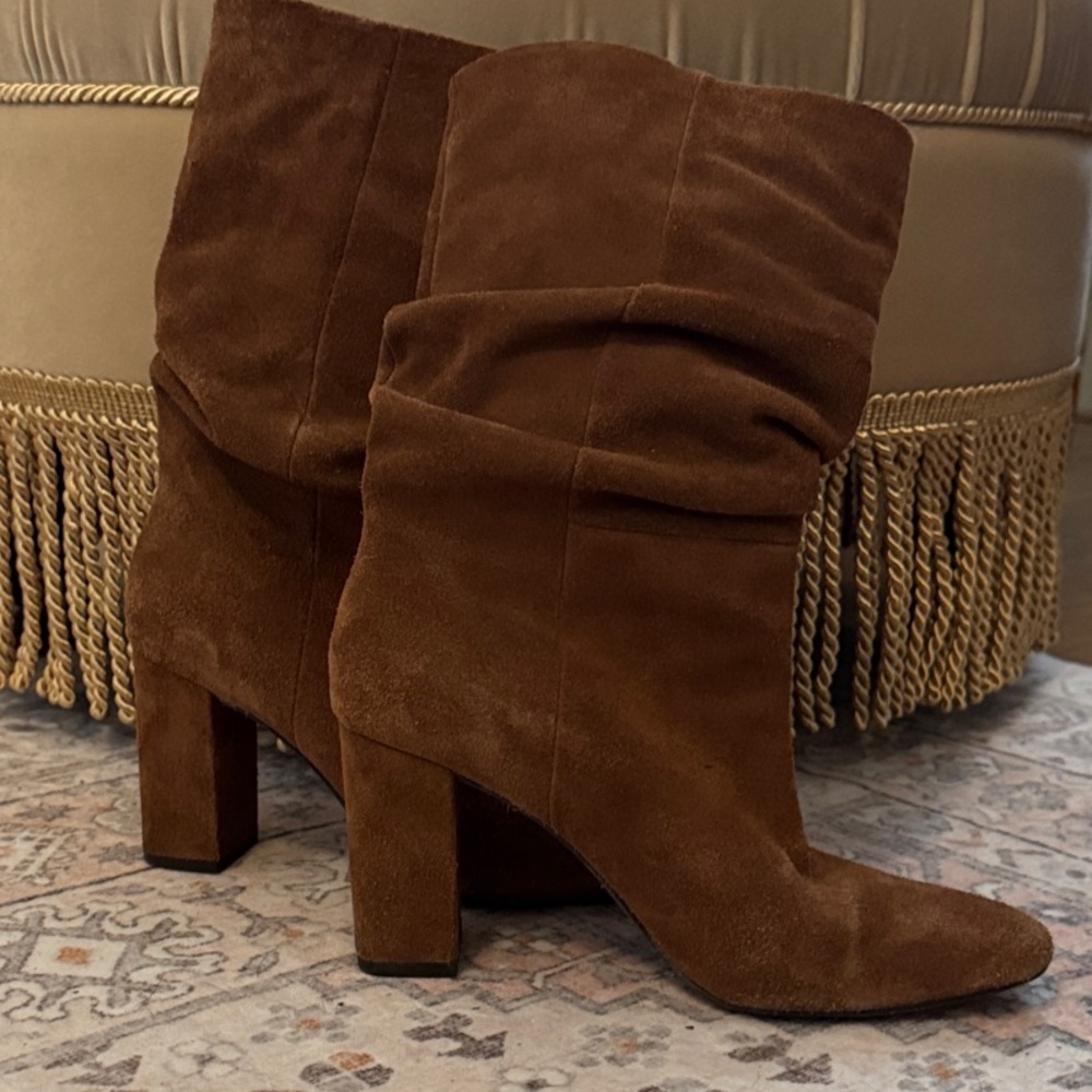 Banana Republic Chestnut Suede Heeled Boots